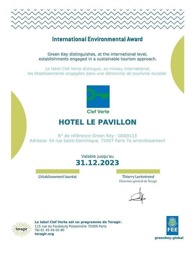 Le Pavillon Hotel Parigi